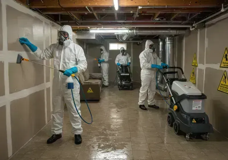 Basement Moisture Removal and Structural Drying process in Dakota Dunes, SD